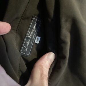 Ferragamo long leather  coat